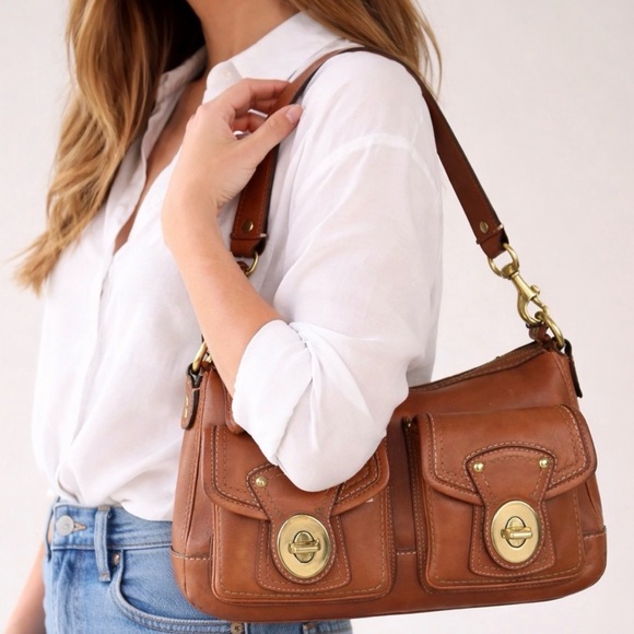 Coach Handbags - RARE COACH LEGACY 65th Anniversary.  Butterscotch Double turn lock